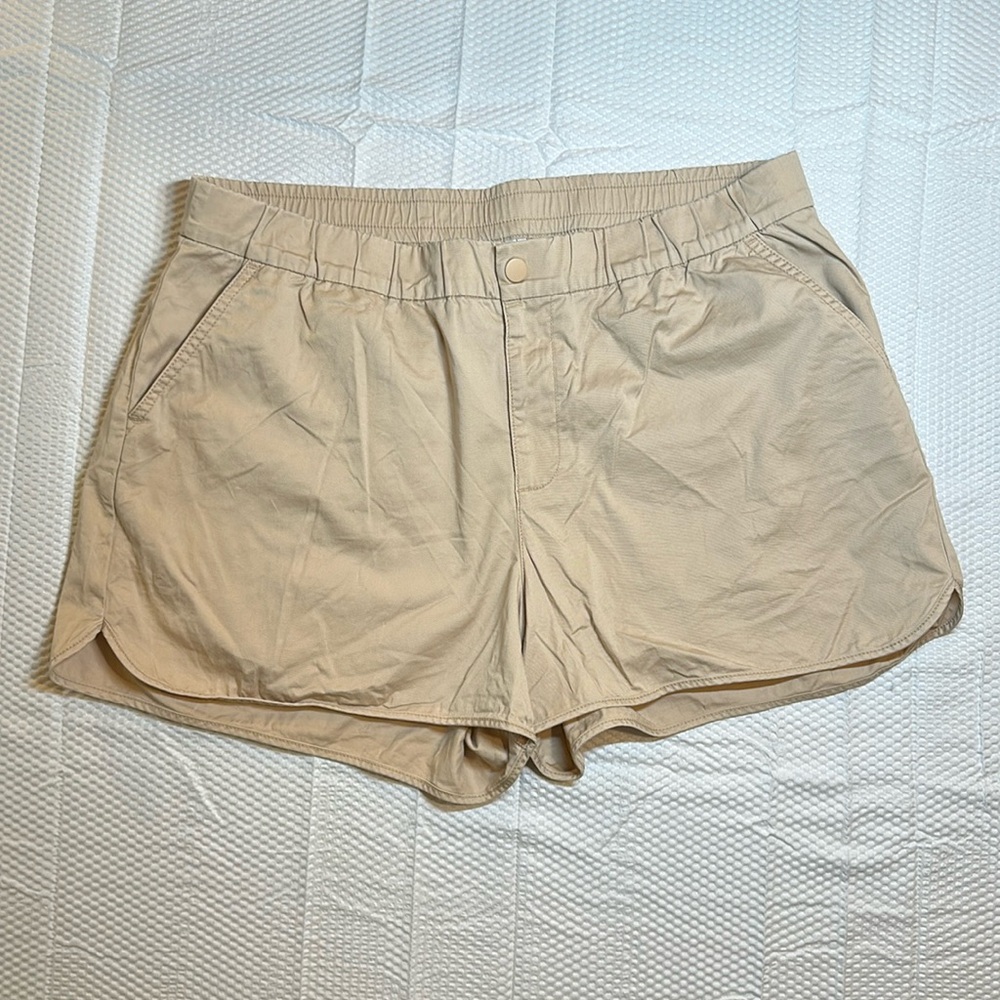 J. Crew Tan Shorts Elastic Waist Lightweight